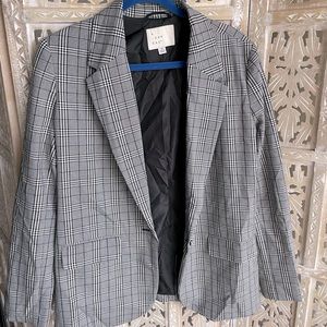 Black and White Plaid Blazer